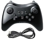 Wii U-kontroller, laddningsbar Bluetooth Dual Analog Controller Gamepad för Wii U Pro-kontroller med USB-laddningskabel Ty