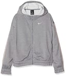 Nike G NK Hoodie FZ Studio Sweat-Shirt Fille, Carbon Heather/(Bleached Coral), FR : XS (Taille Fabricant : XS)