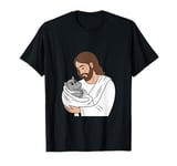 Moo Deng Jesus and the Hippo of Sacred Love T-Shirt