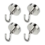 Magnetisk krok 4-pack Silver 8 kg