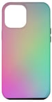 Coque pour iPhone 14 Pro Max Dégradé de couleur rose, jaune, vert pastel