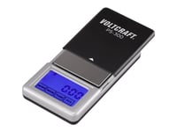 Voltcraft Vc-8912595 Ps-200 Fickvåg Viktområde 200 G Avläsbarhet 0,01 G Batteridrift Svart, Silver