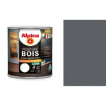 Peinture spéciale bois Gris graphite satin 0.5L ALPINA microporeux protège décor lessivable