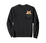 Funny Norwegian Buhund Puppy Dog In Pocket Cute Pet Lover Sweatshirt