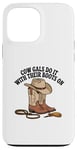 Coque pour iPhone 13 Pro Max Vache Gals, style western et campagnard