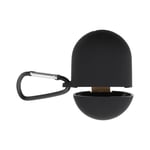Black Silicone Protective Cover Case w/ Hook for Pixel Buds A Series Headphones