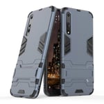 Huawei P20 Pro Guard PC TPU Hybrid Puhelin Kuori Kickstand - Tumman Sininen Tummansininen