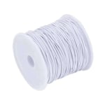 Vit Nylonklädd Elastisk Tråd - Rulle med 50 meter, 0.6 mm White Vit