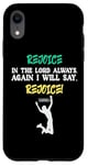 iPhone XR Empowering Christian Rejoice Bible Verse New Testament Gift Case