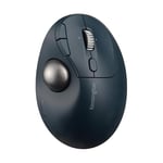 Kensington Pro Fit Ergo TB550 Rechargeable Bluetooth 2.4GHz Ergonomic 34mm Thumb Operated Trackball Mouse with Multi Directional 4D Scroll wheel, Made from 51% Recycled plastic (K72196WW)