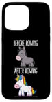 Coque pour iPhone 15 Pro Max Avant et après Rowing Unicorn Rower