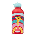 Gourde enfant Acier inoxydable DRAEGER PARIS - Facile à nettoyer - gourde réutilisable - Idéale pour parc, école - Contenance 300ml - 17 cm x 6,5 cm - Rouge multicolore - Jolie princesse - Girafe