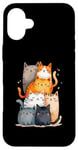 Coque pour iPhone 16 Plus Tour de chat mignonne à empiler pour un amoureux des chats