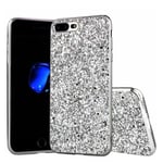 Apple Glitter iPhone SE 2020 kuoret - Hopea Hopea/Harmaa