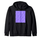 Climbing Vine Leaves In Purple On Lilac Zip Hoodie