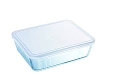 Pyrex - Cook & freeze - Plat Rectangulaire en Verre avec Couvercle Multicolore 0.80 L / 19x14 cm