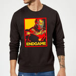 Avengers Endgame Iron Man Poster Sweatshirt - Black - XXL