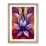 A Super Flower Framed Print for Living Room Bedroom Home Office Décor, Wall Art Picture Ready to Hang, Oak A3 Frame (34 x 46 cm)