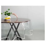 A2ZWORLD Nappe transparente en PVC pour table à manger, pique-nique, imperméable, résistante à l'usure, facile à nettoyer (diamètre 140 cm)