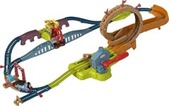 Thomas & Friends Fisher-Price Launch & Loop Maintenance Yard Jouet Train et Piste avec Moteur Thomas motorisé pour Enfants de 3 Ans et Plus