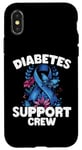 Coque pour iPhone X/XS Diabetes Support Crew Month Ribbon Type1 T1D Type 2 T2D Mom