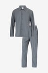 Calvin Klein - Pyjamas L/S Button Down Pant Set - Grå