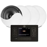 Q Acoustics E120 Black - Bluetooth Kitchen Ceiling Speakers with DAB+ 4x NCSS6