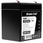 GreenCell® Rechargeable Batterie AGM 12V 4Ah accumulateur au Gel Plomb Cycles sans Entretien VRLA Battery étanche Résistantes| Jouets | Installations d'alarme | Véhicules pour Enfants