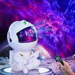 Astronaut Galaxy Projektor Stjärnlampa Astronautlampa Galaxy Stjärnprojektor Nattlampa LED-lampa med Timer Fjärrkontroll (Vit) White