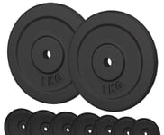 G5 HT SPORT Cast Iron Weight Plates Diameter Hole 25 mm for Gym and Home Gym from 0.5 to 20 kg for Dumbbells and Barbells (2 x 1 kg)