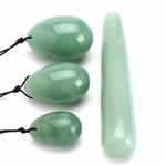 3pcs/set Green Aventurine Quartz Yoni Egg Kegel Exercise + 1pcs