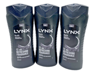 3 x Lynx Energy Boost Shower Gel Bodywash 500ml- Black. C47