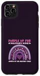 Coque pour iPhone 11 Pro Max Du violet pour les enfants militaires, le mois des enfants militaires