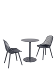 KETTLER Café Milano 2-Seater Garden Bistro Table & Chairs Set, Grey