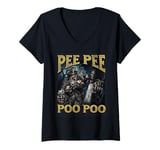 Womens PeePee PooPoo Funny Hard Skeleton Meme Bootleg V-Neck T-Shirt