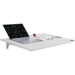 Table pliante murale, 800 mm x 600 mm, table a abattant murale, avec support en fer, bureau flottant pour les petits espaces, bureau a domicile,