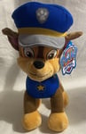 New Paw Patrol Blue 27cm Chase Stuffed Soft Plush Animal Police Dog Toy Uniform