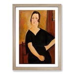 Big Box Art Madame Amedee by Amedeo Modigliani Framed Wall Art Picture Print Ready to Hang, Oak A2 (62 x 45 cm)