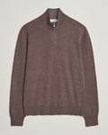 Gran Sasso Wool/Cashmere Half Zip Brown