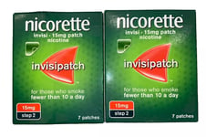 Nicorette Step 2 Invisi 15 mg - 7 Patches x 2 (14 Patches) Exp 12/2025