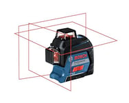 Bosch Professional Niveau Laser Lignes GLL 3-80 (laser rouge, pour l'intérieur, portée : jusqu’à 30 m, 4 piles AA, dans coffret de transport)