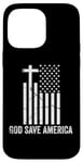 iPhone 14 Pro Max God Save America Sign,God American Flag Jesus Save America Case