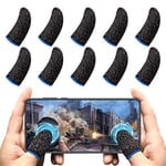 DLseego PUBG Mobile Game Finger Sleeve Sets [10 Pack], Anti-Transpiration Respirant Plein écran Tactile Prise de Vue Sensible Manettes Ensemble de Doigts pour Knives Out/Rules of Survival