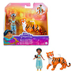 Mattel Princesses Disney Coffret avec mini-poupée articulée Jasmine et figurine de son tigre Rajah, à collectionner, Jouet Enfant, Dès 3 ans, HLW83