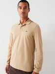 Lacoste Original L.12.12 Long Sleeved Cotton Polo Shirt - Brown, Brown, Size 2Xl, Men