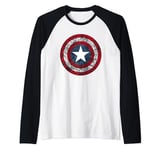 Marvel Captain America Avengers Shield Comic C1 Raglan Baseball Tee