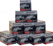 10 x AGFA APX 100 35mm 36exp BLACK & WHITE FILM by 1st CLASS POST