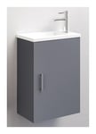 Anconetti - Ensemble meuble lave-mains Ancoflash Gris anthracite