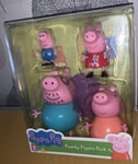 PEPPA PIG FAMILY FIGURES PACK OF 4 CHILDRENS KIDS TOYS MUMMY DADDY GEORGE BNIB