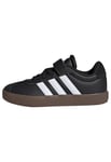 adidas VL Court 3.0 Hook and Loop Shoes Kids Chaussures, Core Black/Cloud White/Core Black, 31.5 EU